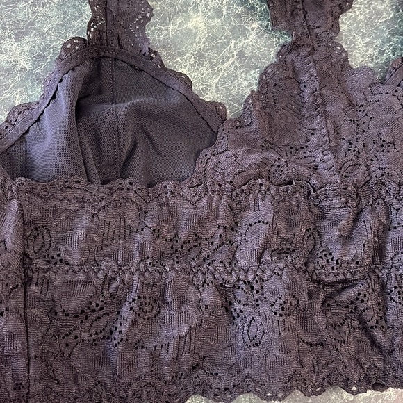 Felina Lingerie Lace racerback Bras size large black and gray - Picture 3 of 9